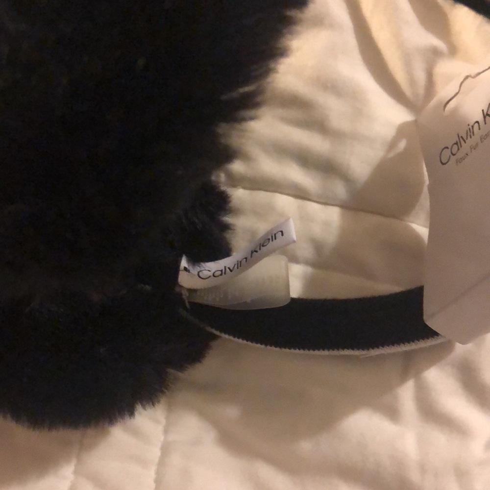 Calvin Klein black ear muff ear warmers with logo - Picture 6 of 7